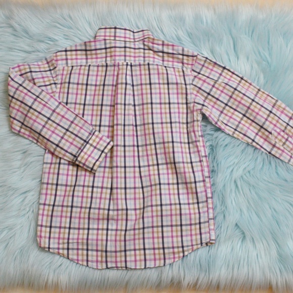 Boy's Size 5 Plaid Button Down Collar Woven Shirt - Picture 3 of 4